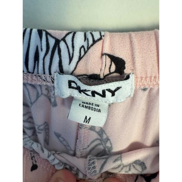 DKNY Women’s Zebra Pajamas Set Size Medium in Pink, White, and Black Cozy - Picture 10 of 11